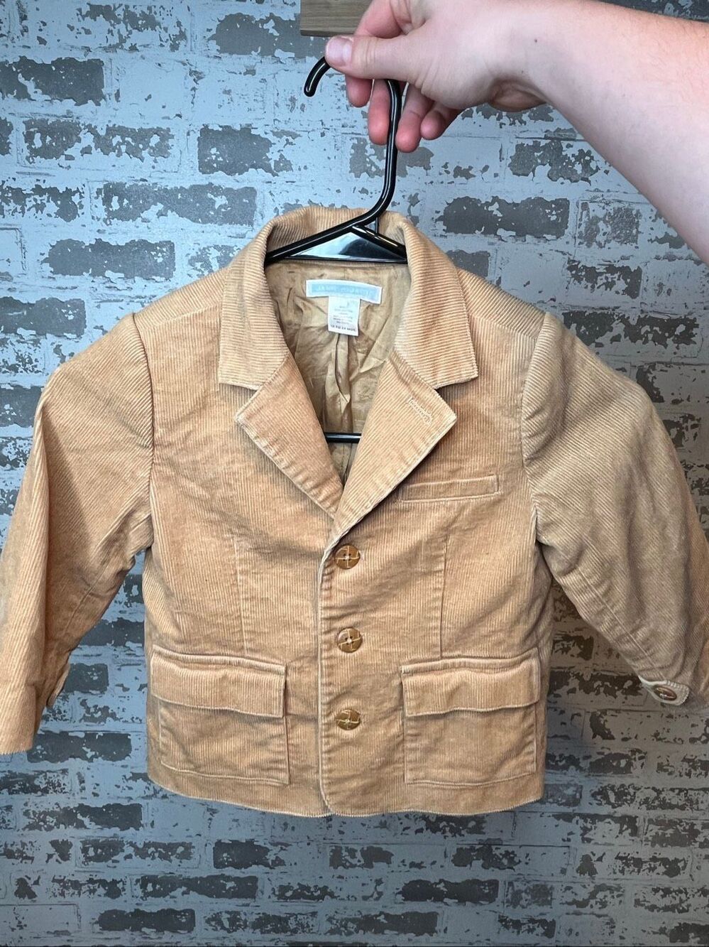 Janie & Jack | boys tan corduroy blazer jacket
